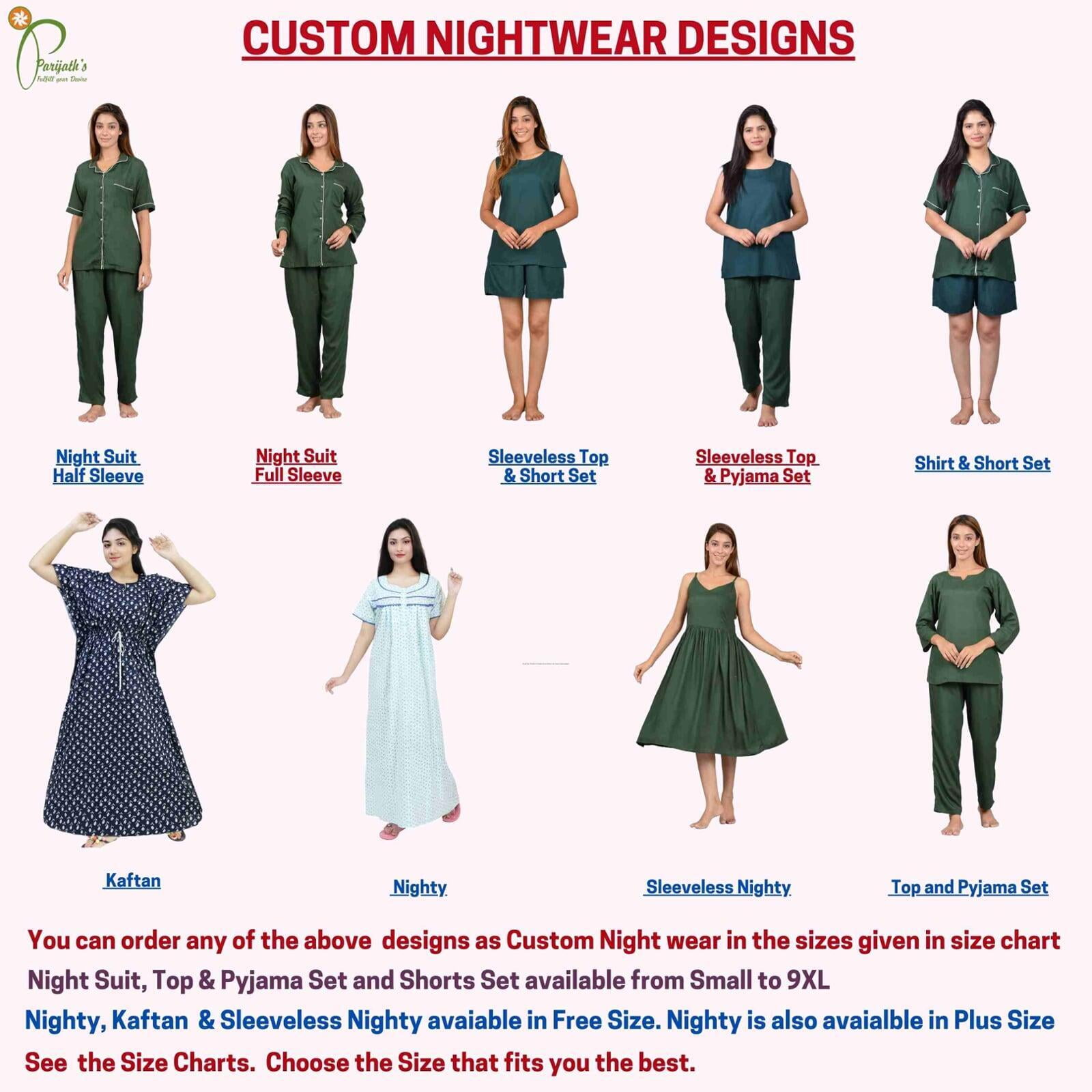 CUSTOM NIGHTWEAR ORDER OPTION