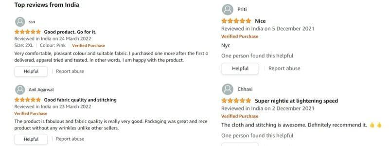 customer reviews