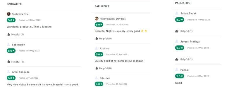 customer reviews