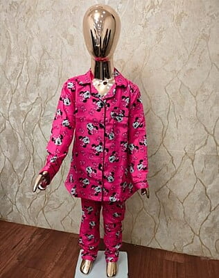 Kids Cotton Night Suit Cartoon Prints