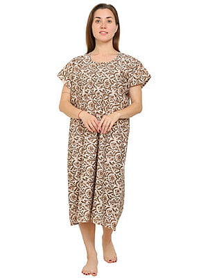 Cotton Short Nighty Cap Sleeve