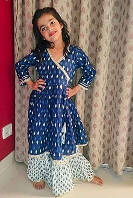 Premium Cotton Floral Party Wear - Sharara Premium Cotton Floral Party Wear - Sharara