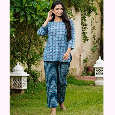 Cotton Kashish Print Top Pyjama Set